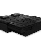 Sofá Cama 1 E 2 Lugares Natalia Suede Preto Madelina Decor