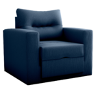 Sofá Cama 1 Lugar Cork Suede Azul