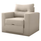 Sofá Cama 1 Lugar Italo Suede Bege