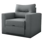 Sofá Cama 1 Lugar Italo Suede Cinza