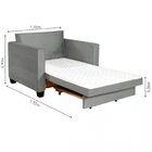 Sofá Cama 1 Lugar Leon  Prata