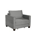 Sofá Cama 1 Lugar Leon  Prata