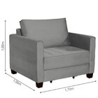 Sofá Cama 1 Lugar Leon  Prata