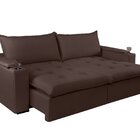 Sofá Cama 200 Cm Elite - Molas Ensacadas Marrom