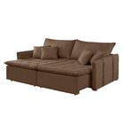 Sofá Cama 200cm Detroid Yescasa Veludo Castor