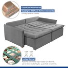 Sofá Cama 200cm Marrocos Celflex Cinza