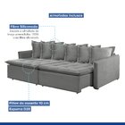 Sofá Cama 200cm Marrocos Celflex Cinza