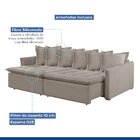 Sofá Cama 200cm Marrocos Celflex Creme