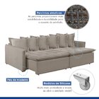 Sofá Cama 200cm Marrocos Celflex Creme