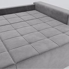 Sofa Cama 200cm Retratil E Reclinavel 4 Lugares Nepal Cinza