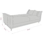 Sofá-cama 203cm 3 Lugares Com Tecido Bouclé Multimóveis Cr452