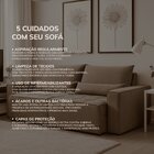 Sofa Cama 220cm Retratil E Reclinavel 4 Lugares Nepal Castor