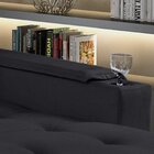 Sofá Cama 240 Cm Elite - Molas Ensacadas - Veludo Espresso Mó