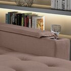 Sofá Cama 240 Cm Elite - Molas Ensacadas - Veludo Espresso Mó