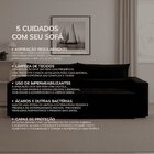 Sofa Cama 260cm Retratil E Reclinavel 4 Lugares Nepal Preto