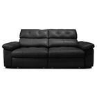 Sofá Cama 270cm 2 Lugares Detroit T02 Couro Preto Mpozenato