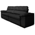 Sofá Cama 270cm 2 Lugares Detroit T02 Couro Preto Mpozenato