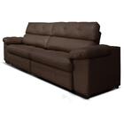 Sofá Cama 290cm 2 Lugares Detroit T02 Couro Marrom Mpozenato