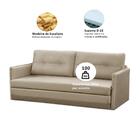 Sofá Cama 2 Lugares 1,50m Luisa Suede Bege Adonai Estofados