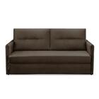 Sofá Cama 2 Lugares 1,50m Luisa Suede Marrom Adonai Estofados