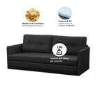 Sofá Cama 2 Lugares 1,50m Luisa Suede Preto Adonai Estofados