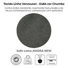 Sofa Cama 2 Lugares 138 Cm Amora Linho Vancouver Milani Store