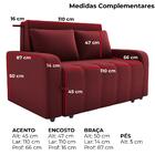 Sofa Cama 2 Lugares 138 Cm Amora New Veludo Milani Store