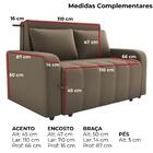 Sofa Cama 2 Lugares 138 Cm Amora New Veludo Milani Store