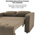 Sofa Cama 2 Lugares 138 Cm Amora New Veludo Milani Store