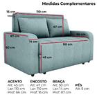 Sofa Cama 2 Lugares 138 Cm Amora Tecido Boucle Milani Store