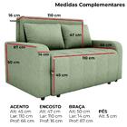 Sofa Cama 2 Lugares 138 Cm Amora Tecido Boucle Milani Store
