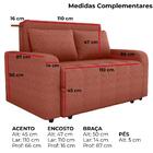 Sofa Cama 2 Lugares 138 Cm Amora Tecido Pompeia Milani Store