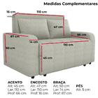 Sofa Cama 2 Lugares 138 Cm Amora Tecido Pompeia Milani Store