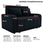 Sofa Cama 2 Lugares 138 Cm Amora Veludo Inca Milani Store