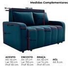 Sofa Cama 2 Lugares 138 Cm Amora Veludo Maserati Milani Store