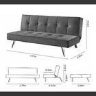 Sofá Cama 2 Lugares 177 Pé Cromado Grafite Com Cromado