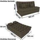 Sofa Cama 2 Lugares 185 Cm Duda Veludo Light Milani Store