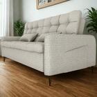 Sofa Cama 2 Lugares 200cm Pillar Linho Plano Milenum Milani S