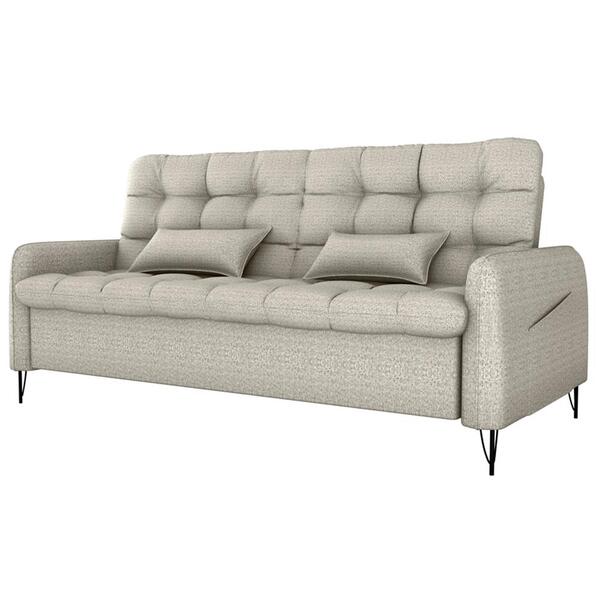 Sofa Cama 2 Lugares 200cm Pillar Linho Vancouver Milani Store