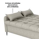 Sofa Cama 2 Lugares 200cm Pillar Linho Vancouver Milani Store
