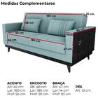 Sofa Cama 2 Lugares 203 Cm Boucle Corino Milani Store