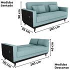 Sofa Cama 2 Lugares 203 Cm Boucle Corino Milani Store