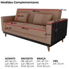 Sofa Cama 2 Lugares 203 Cm Boucle Corino Milani Store