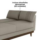 Sofa Cama 2 Lugares 203 Cm Esther Veludo Corino Milani Store