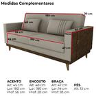 Sofa Cama 2 Lugares 203 Cm Esther Veludo Corino Milani Store