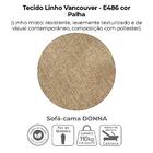Sofa Cama 2 Lugares 206 Cm Donna Linho Vancouver Milani Store