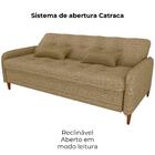 Sofa Cama 2 Lugares 206 Cm Donna Linho Vancouver Milani Store
