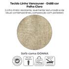 Sofa Cama 2 Lugares 206 Cm Donna Linho Vancouver Milani Store