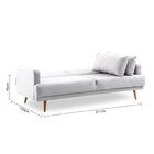 Sofá Cama 2 Lugares 211cm Hera  Cinza