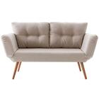 Sofá-cama 2 Lugares Adele Daf Móveis 140 Cm Madeira Eucalipto